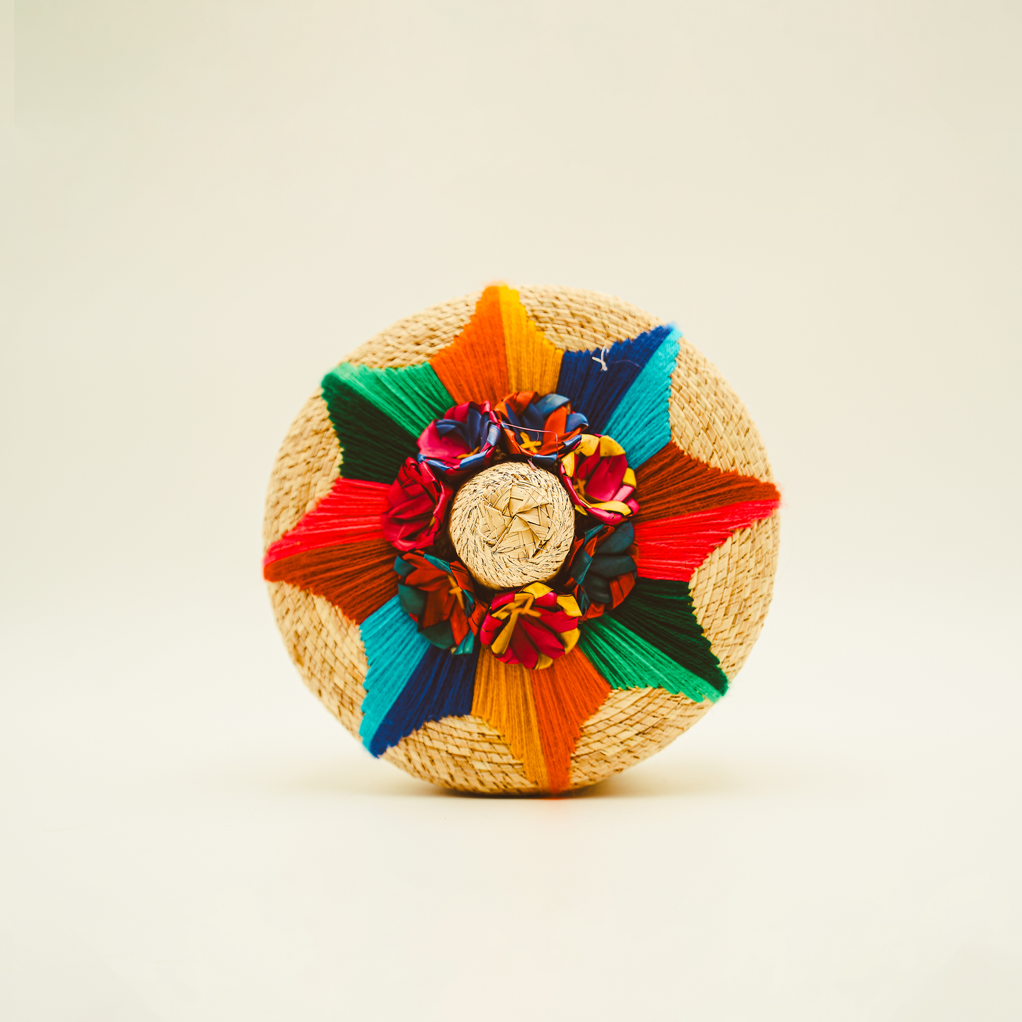 Handwoven Mexican Palm Basket with Lid