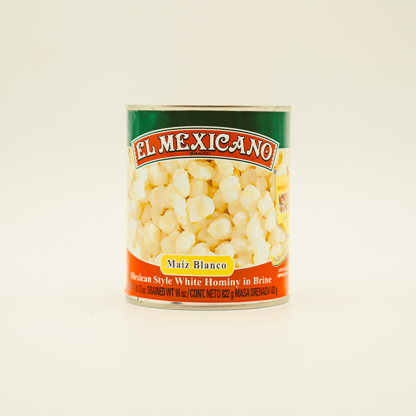 White Hominy in Brine, El Mexicano (Maiz Pozolero)